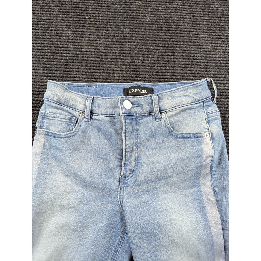 Express Stretch Denim Perfect Ankle High Rise Jeans Womens 2S Blue Cotton Skinny - Picture 5 of 16